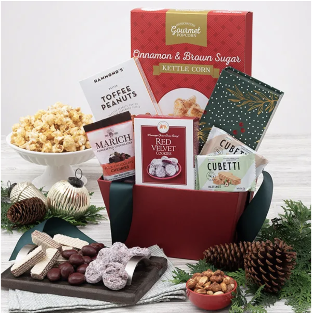 A taste of christmas gourmet gift basket