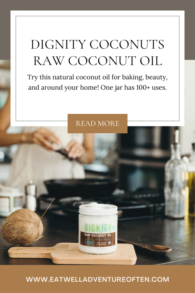 Dignity coconuts raw coconut oil. 1 jar 100 uses for home, health, beauty. 