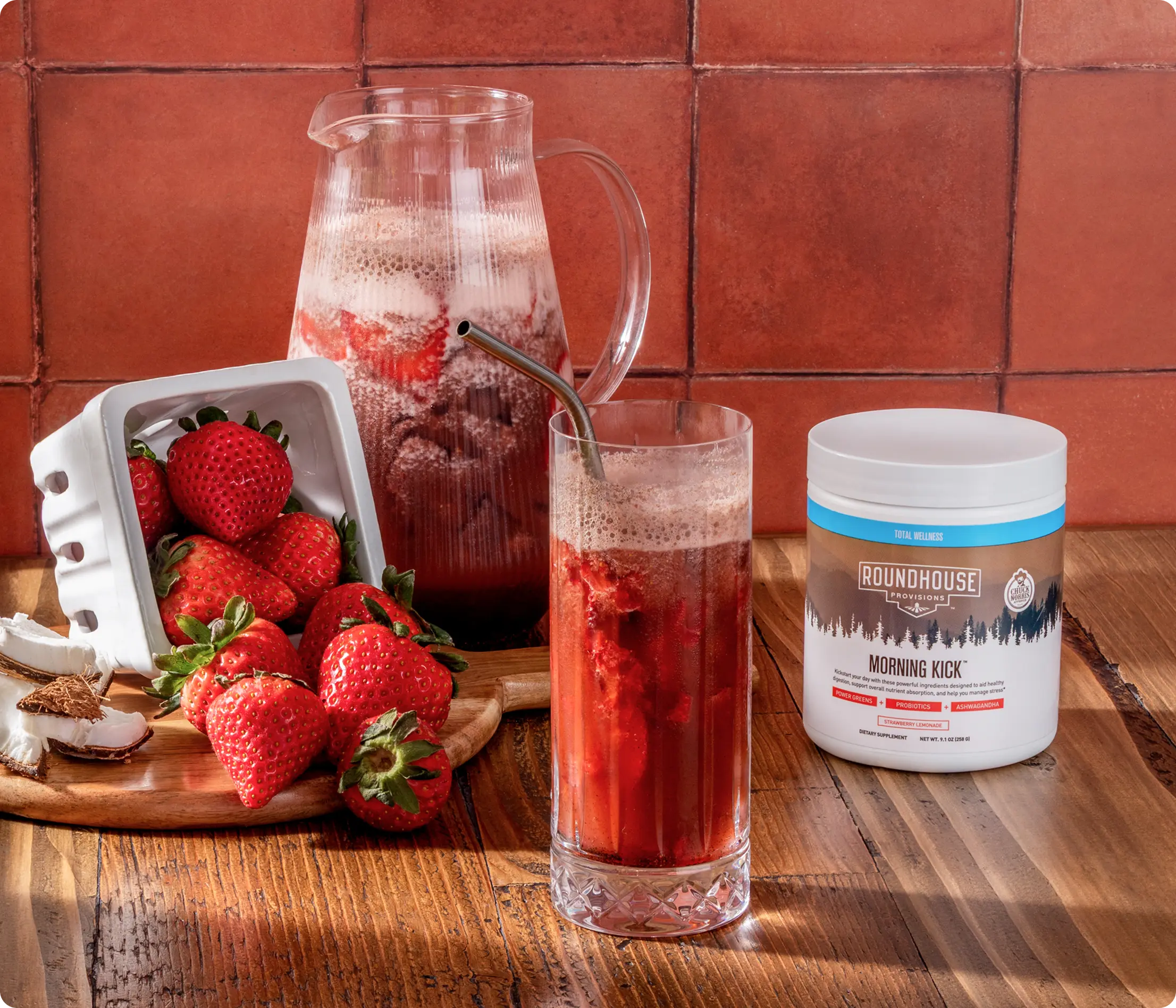 Get morning hydration and energy with this roundhouse refresher.